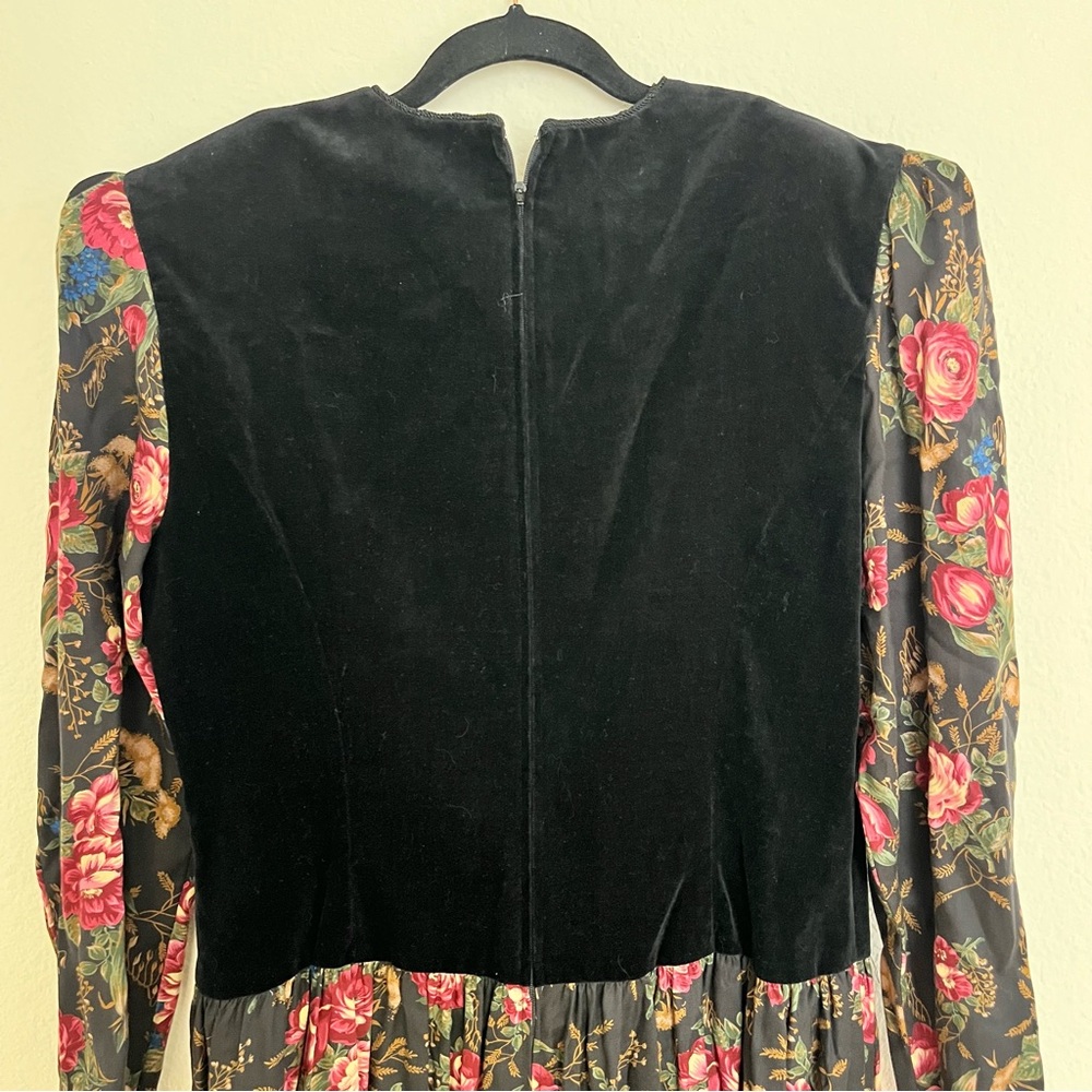 Rare Donna Morgan Vintage Fairy Velvet‎ Dress Romantic Goth Dark Whimsigoth 14 - Picture 12 of 14